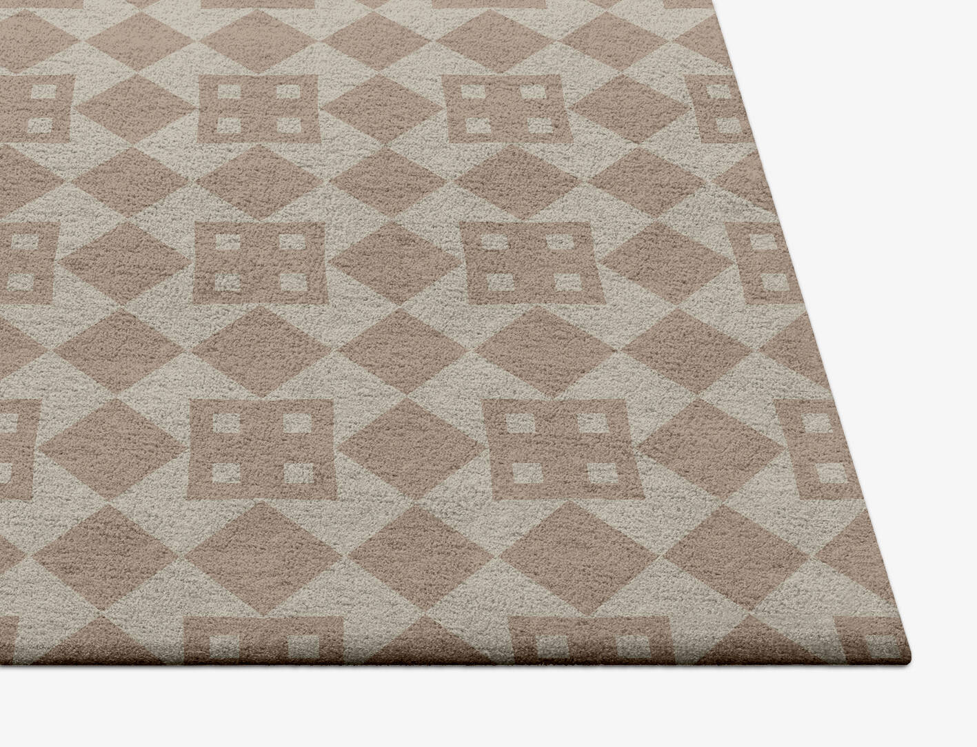 Board Geometric Square Hand Tufted Pure Wool Custom Rug by Rug Artisan