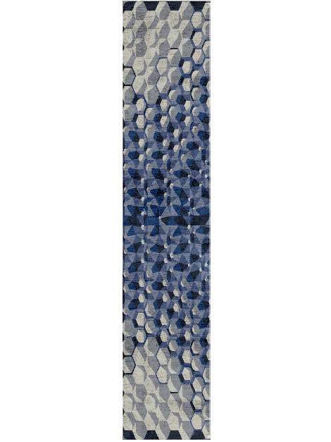 Bobbinet Modern Geometrics Runner Hand Tufted Bamboo Silk Custom Rug by Rug Artisan