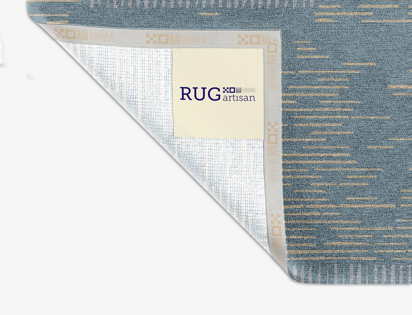 Bolt Cerulean Square Hand Knotted Tibetan Wool Custom Rug by Rug Artisan