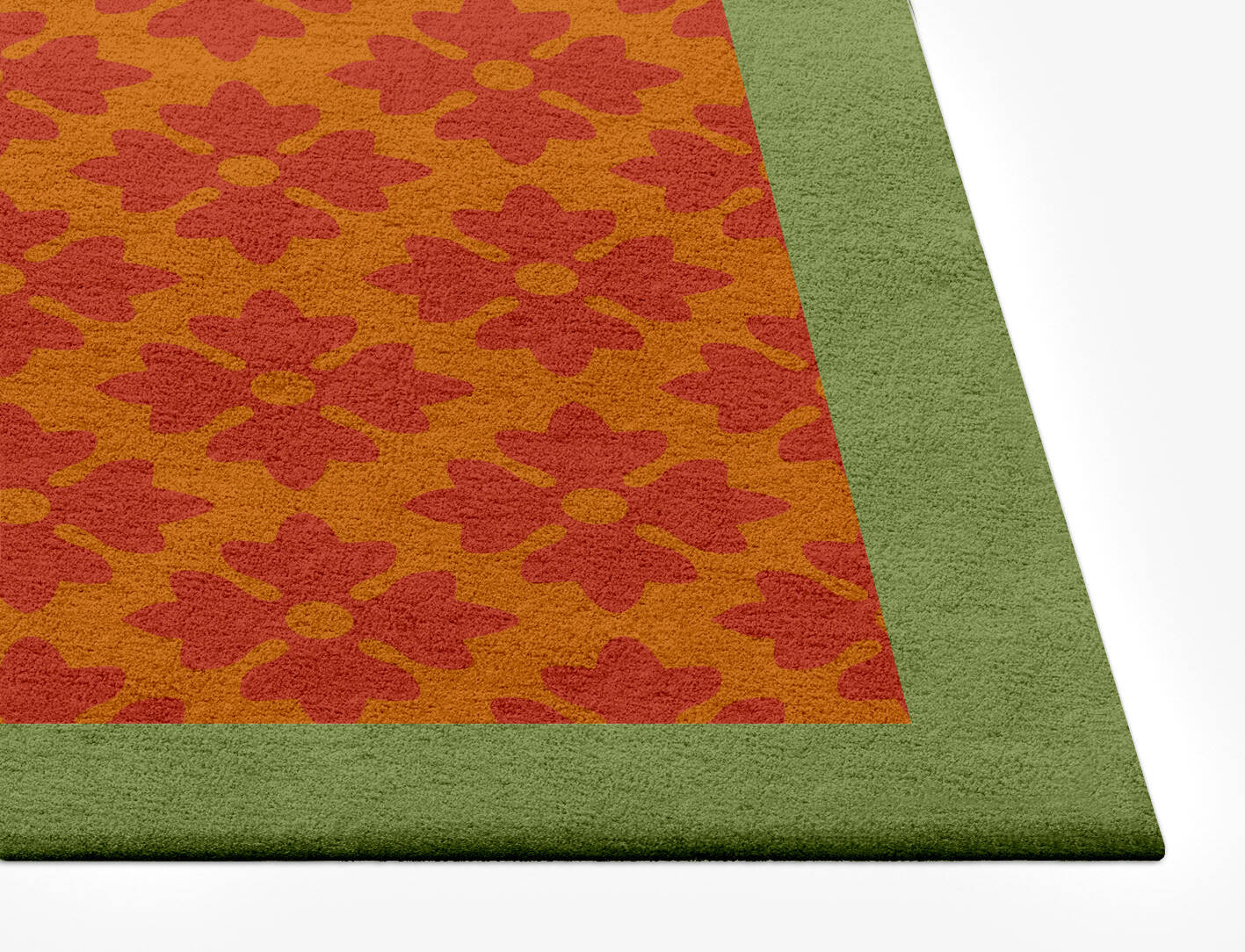 Bordo Verde Geometric Rectangle Hand Tufted Pure Wool Custom Rug by Rug Artisan