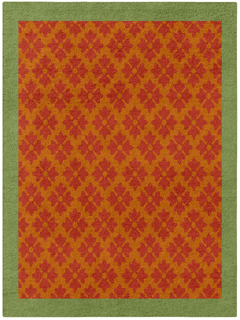 Bordo Verde Geometric Rectangle Hand Tufted Pure Wool Custom Rug by Rug Artisan