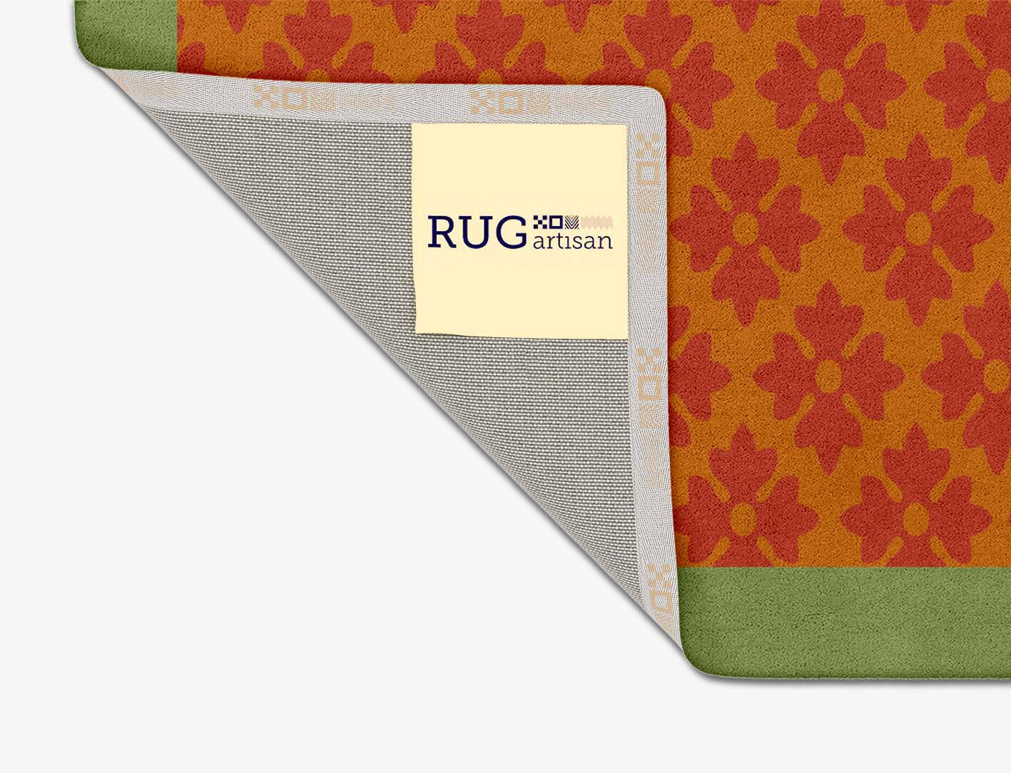 Bordo Verde Geometric Square Hand Tufted Pure Wool Custom Rug by Rug Artisan