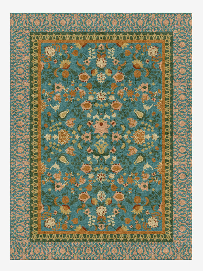Botteh Rectangle Hand Knotted Tibetan Wool custom handmade rug