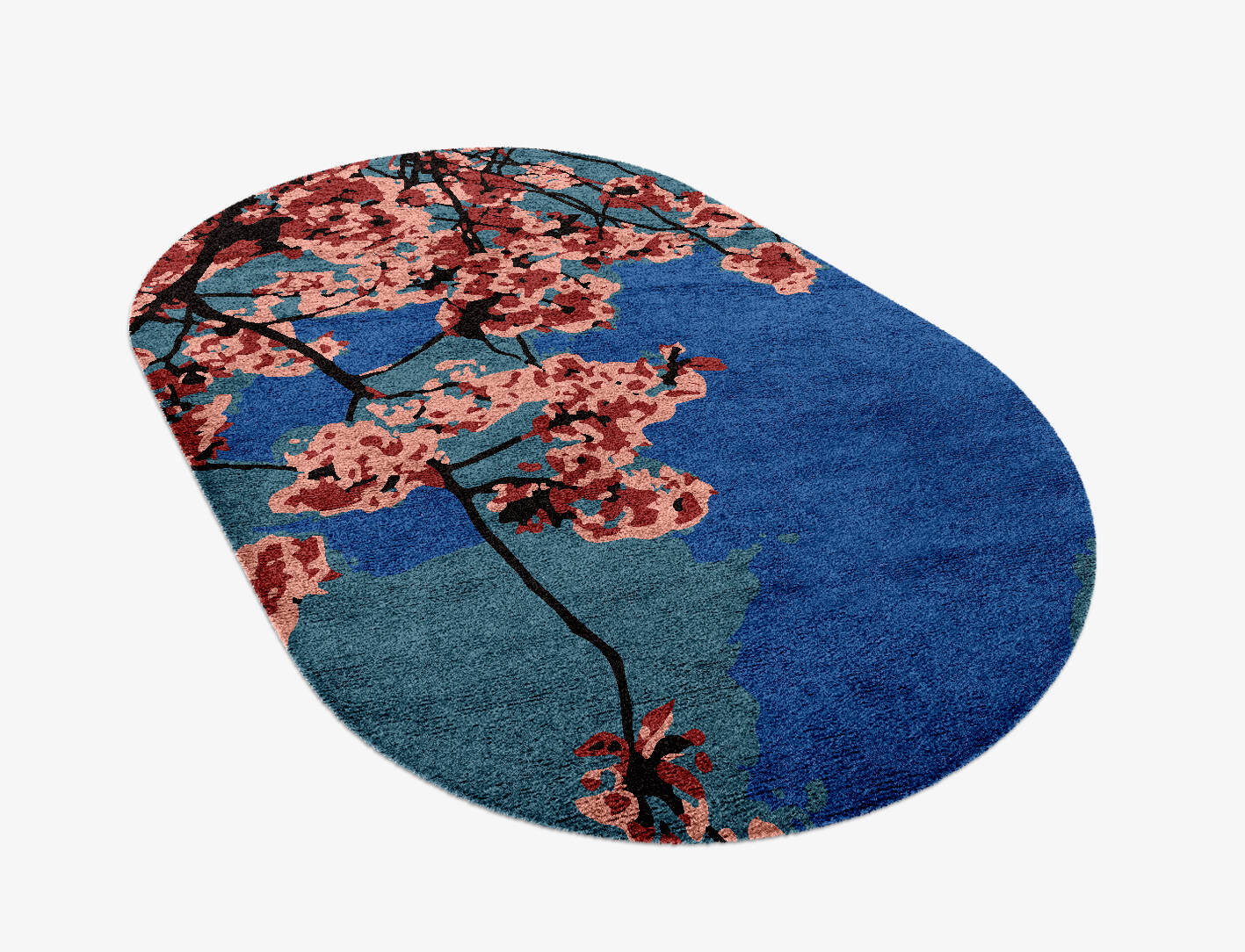 Bougainvillea Floral Capsule Hand Knotted Bamboo Silk Custom Rug by Rug Artisan
