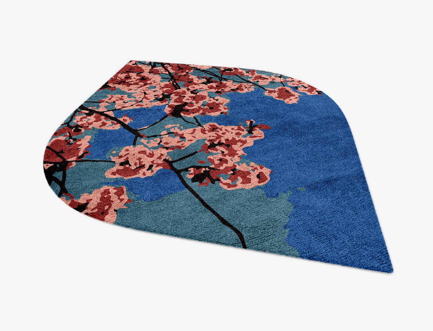 Bougainvillea Floral Ogee Hand Knotted Bamboo Silk Custom Rug by Rug Artisan