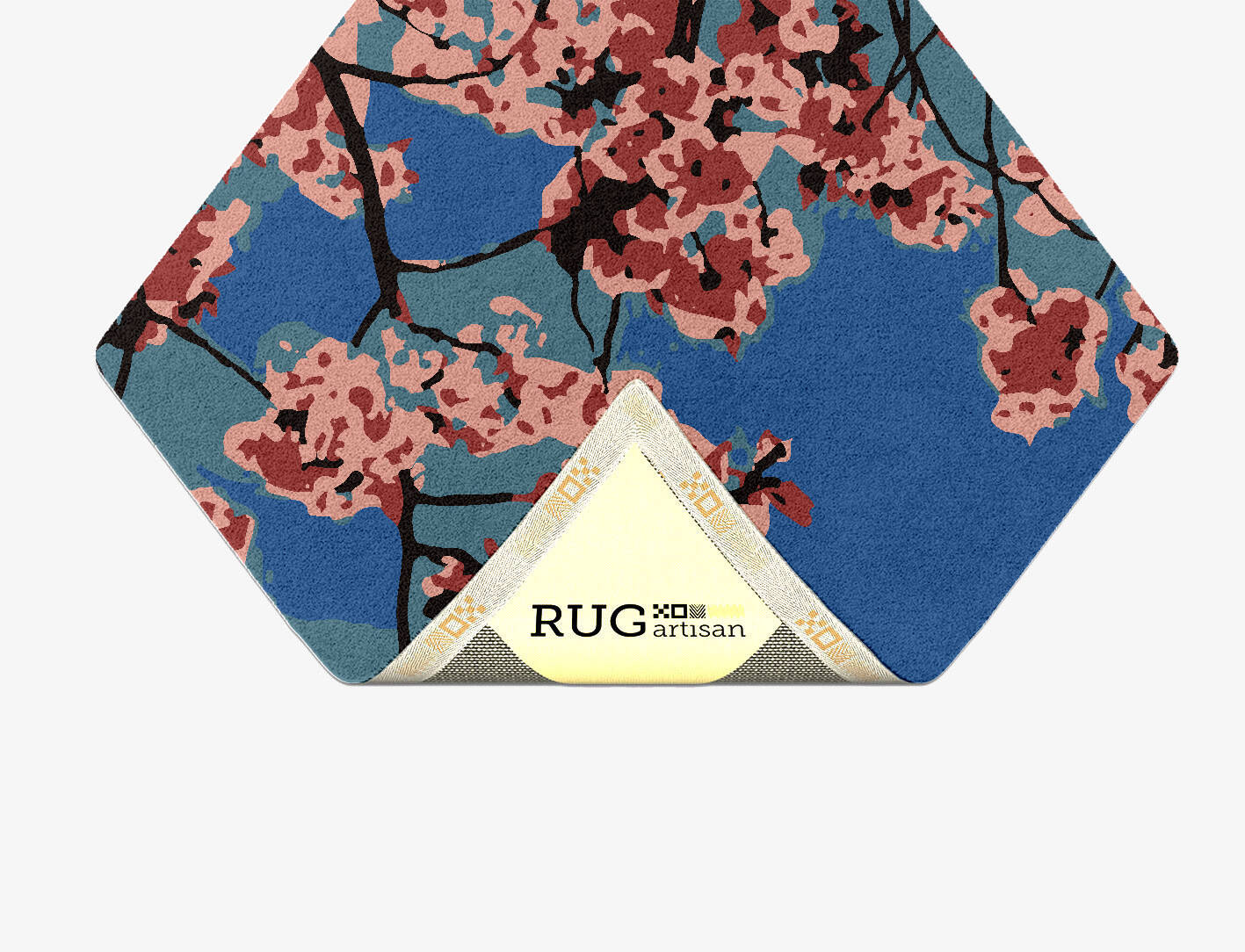 Bougainvillea Floral Diamond Hand Tufted Pure Wool Custom Rug by Rug Artisan