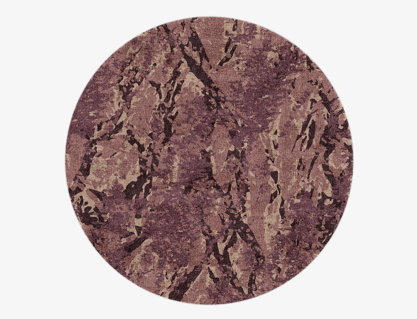 Boughs Surface Art Round Hand Knotted Bamboo Silk Custom Rug by Rug Artisan