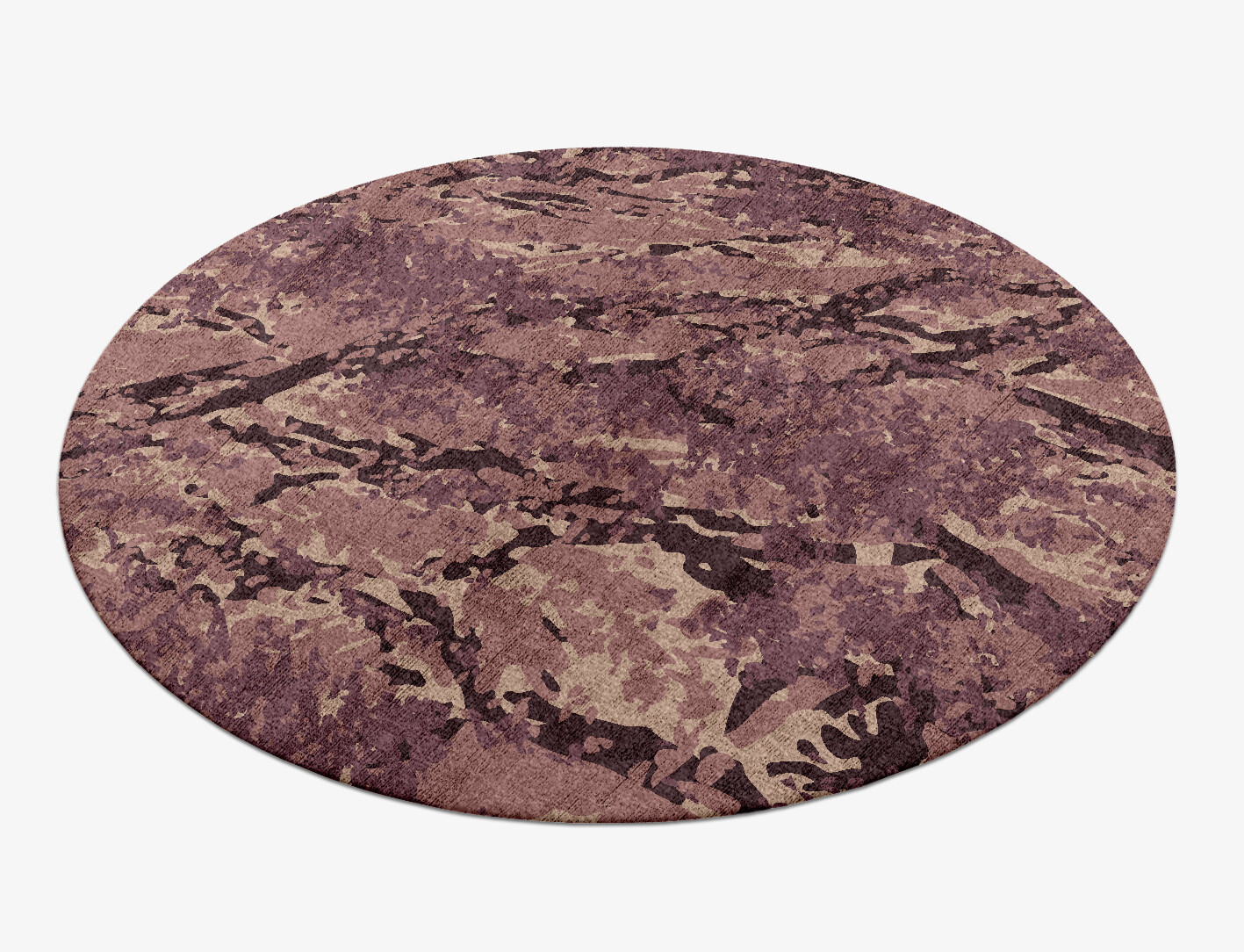 Boughs Surface Art Round Hand Knotted Bamboo Silk Custom Rug by Rug Artisan