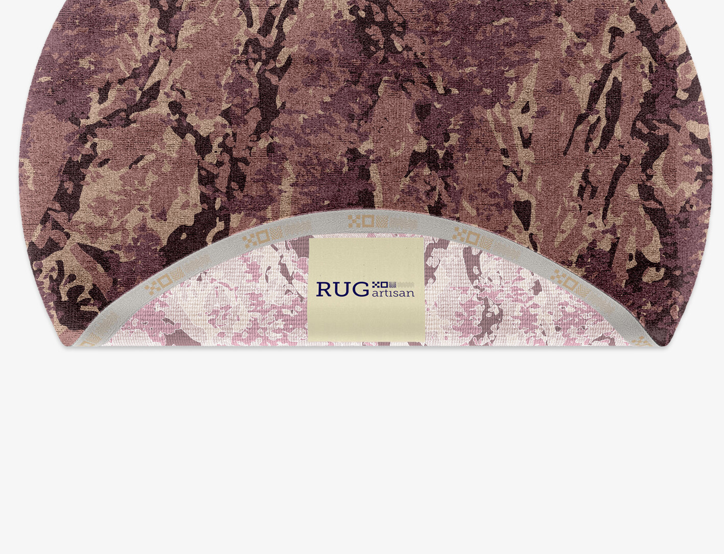Boughs Surface Art Round Hand Knotted Bamboo Silk Custom Rug by Rug Artisan