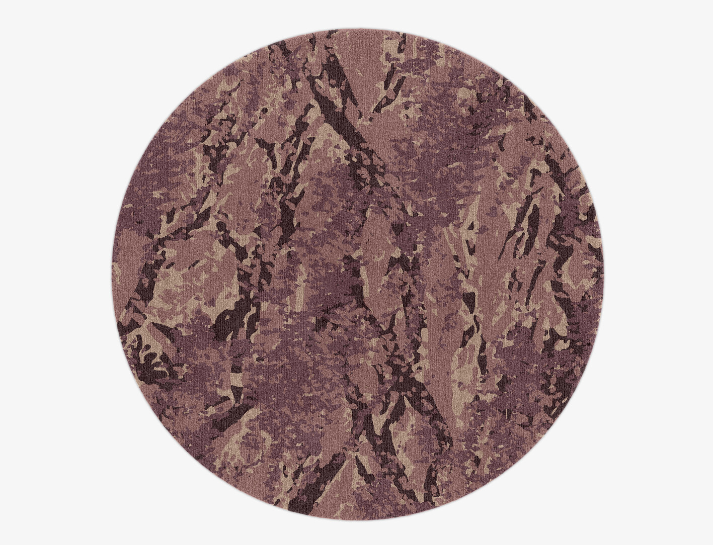 Boughs Surface Art Round Hand Knotted Tibetan Wool Custom Rug by Rug Artisan