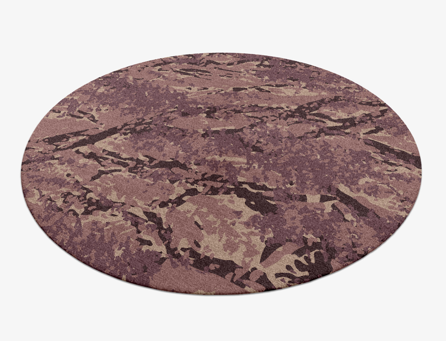 Boughs Surface Art Round Hand Knotted Tibetan Wool Custom Rug by Rug Artisan