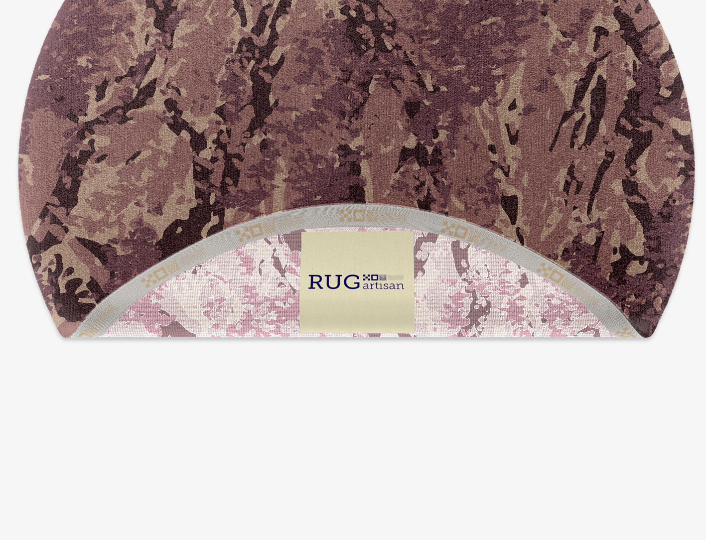 Boughs Surface Art Round Hand Knotted Tibetan Wool Custom Rug by Rug Artisan