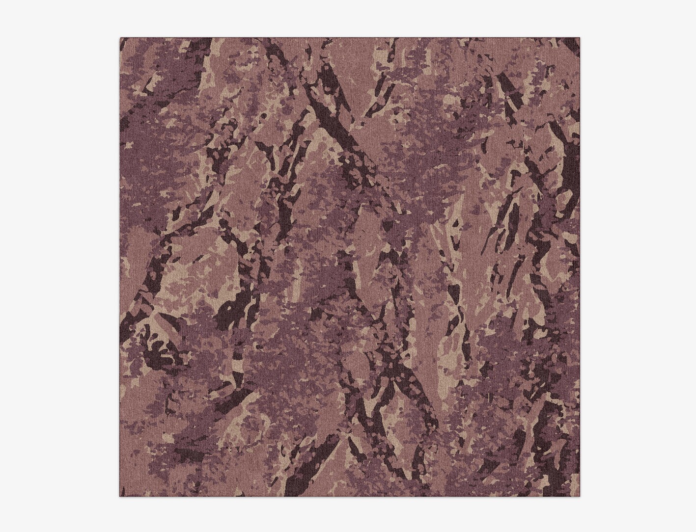 Boughs Surface Art Square Hand Knotted Tibetan Wool Custom Rug by Rug Artisan