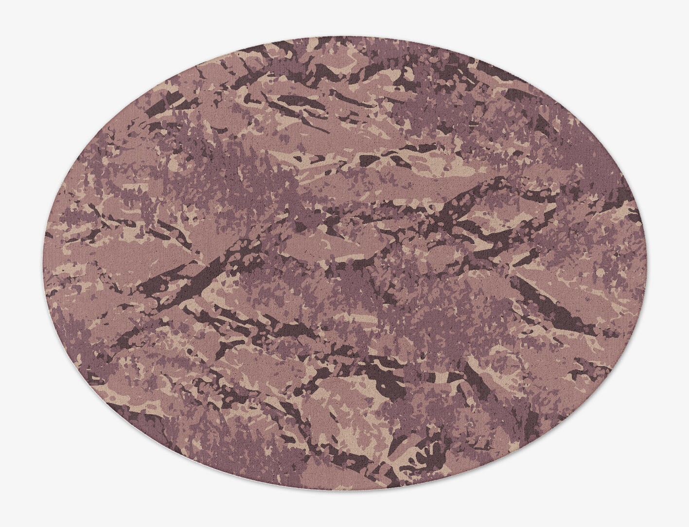 Boughs Surface Art Oval Hand Tufted Pure Wool Custom Rug by Rug Artisan