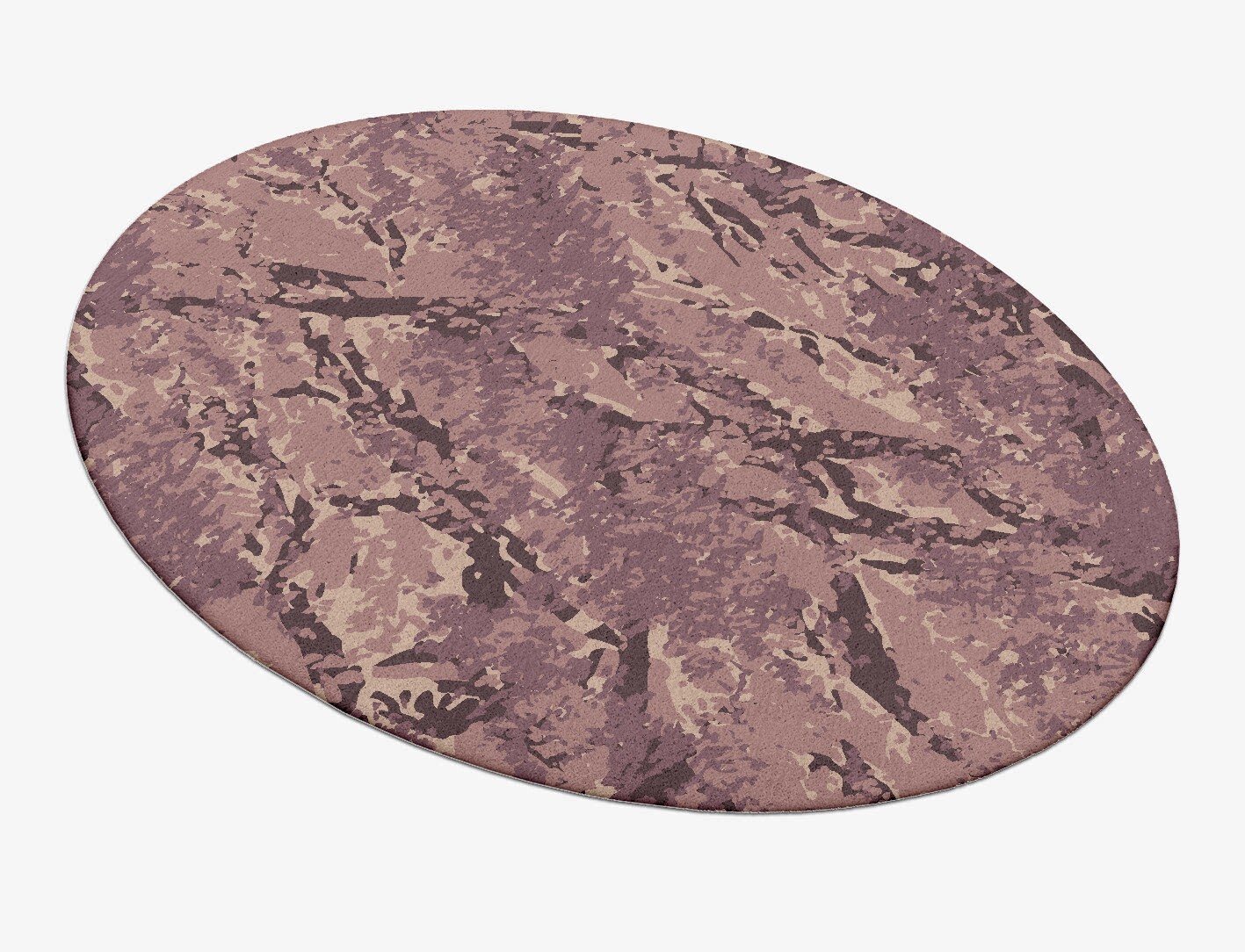 Boughs Surface Art Oval Hand Tufted Pure Wool Custom Rug by Rug Artisan