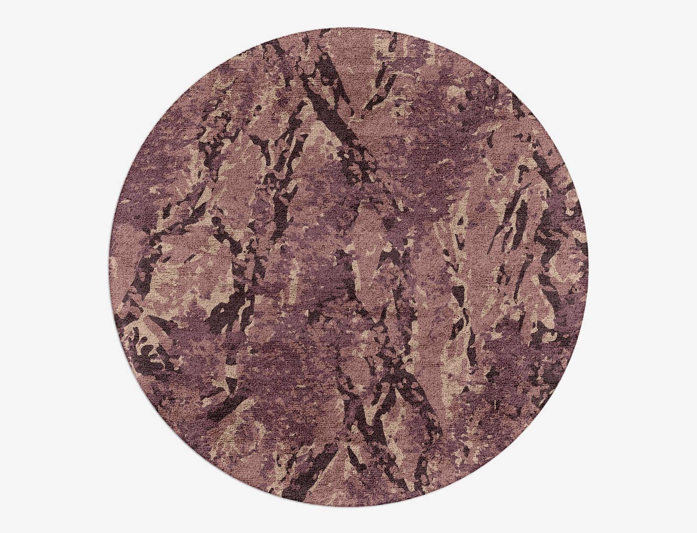 Boughs Surface Art Round Hand Tufted Bamboo Silk Custom Rug by Rug Artisan