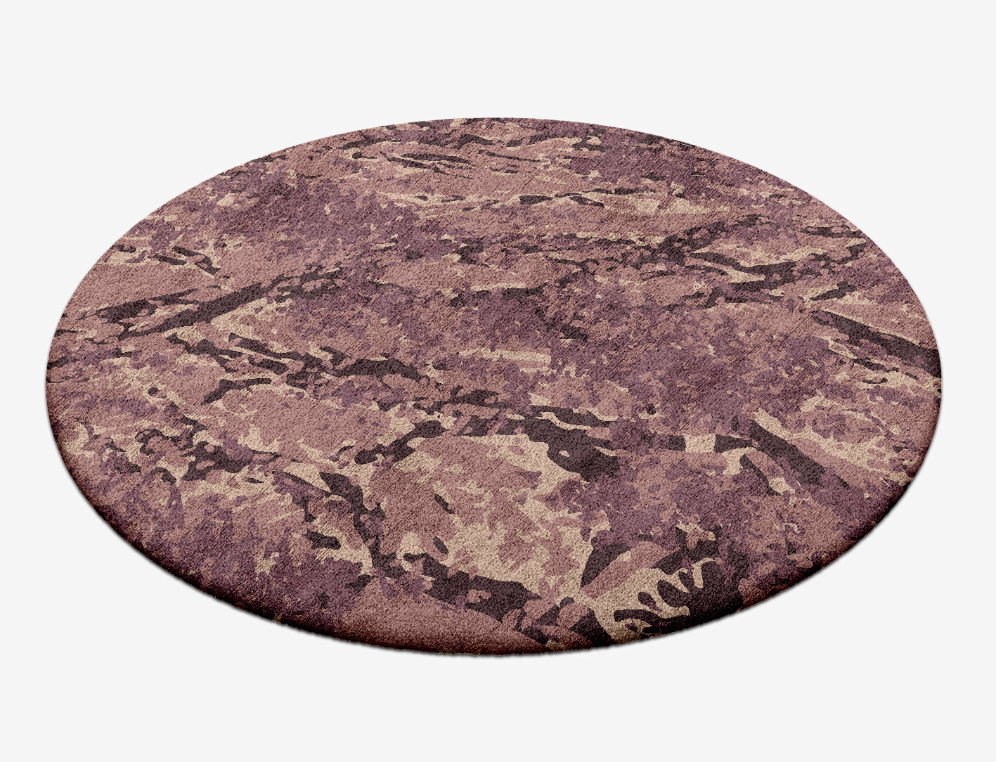 Boughs Surface Art Round Hand Tufted Bamboo Silk Custom Rug by Rug Artisan