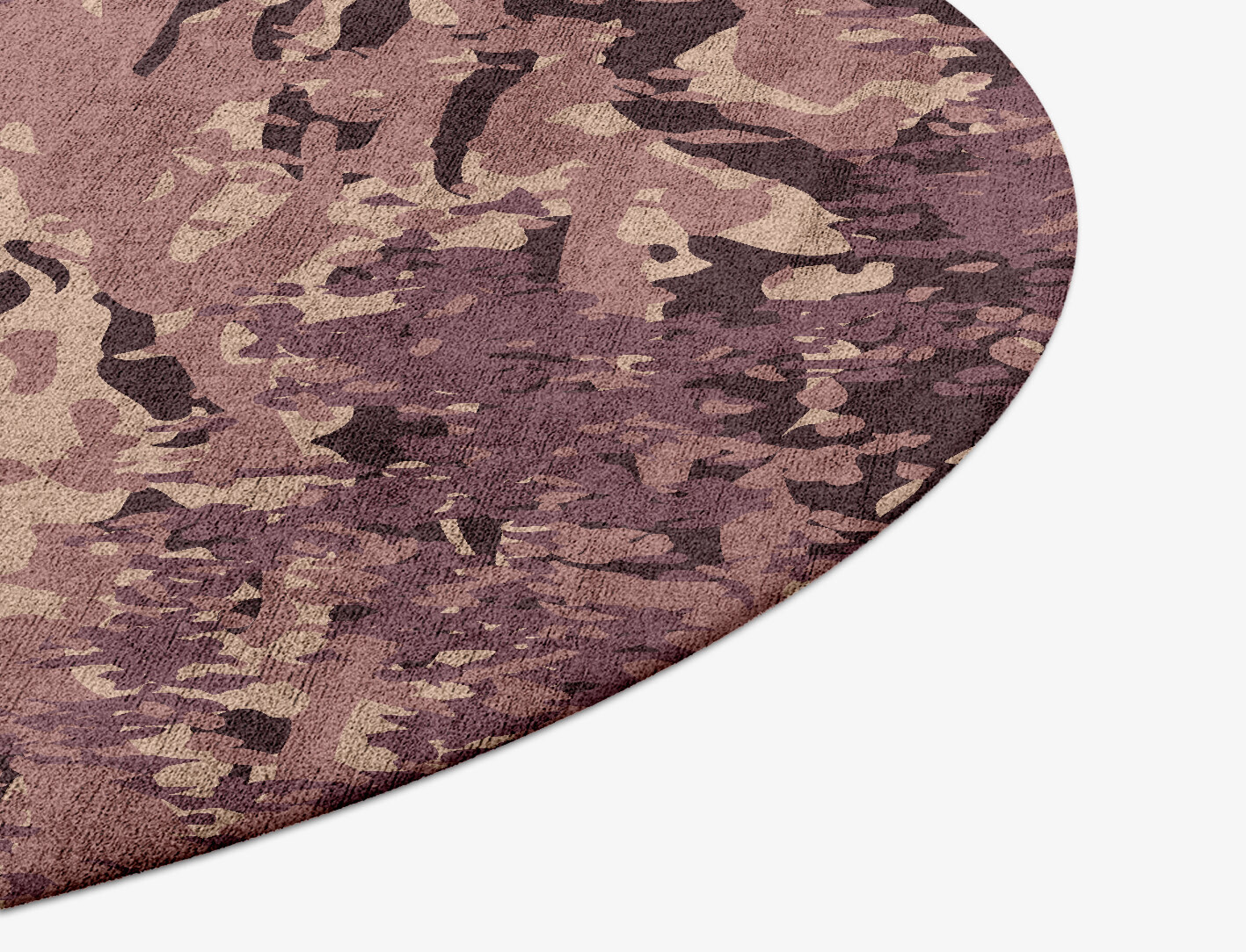 Boughs Surface Art Round Hand Tufted Bamboo Silk Custom Rug by Rug Artisan