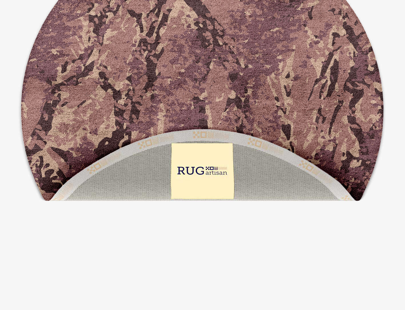 Boughs Surface Art Round Hand Tufted Bamboo Silk Custom Rug by Rug Artisan
