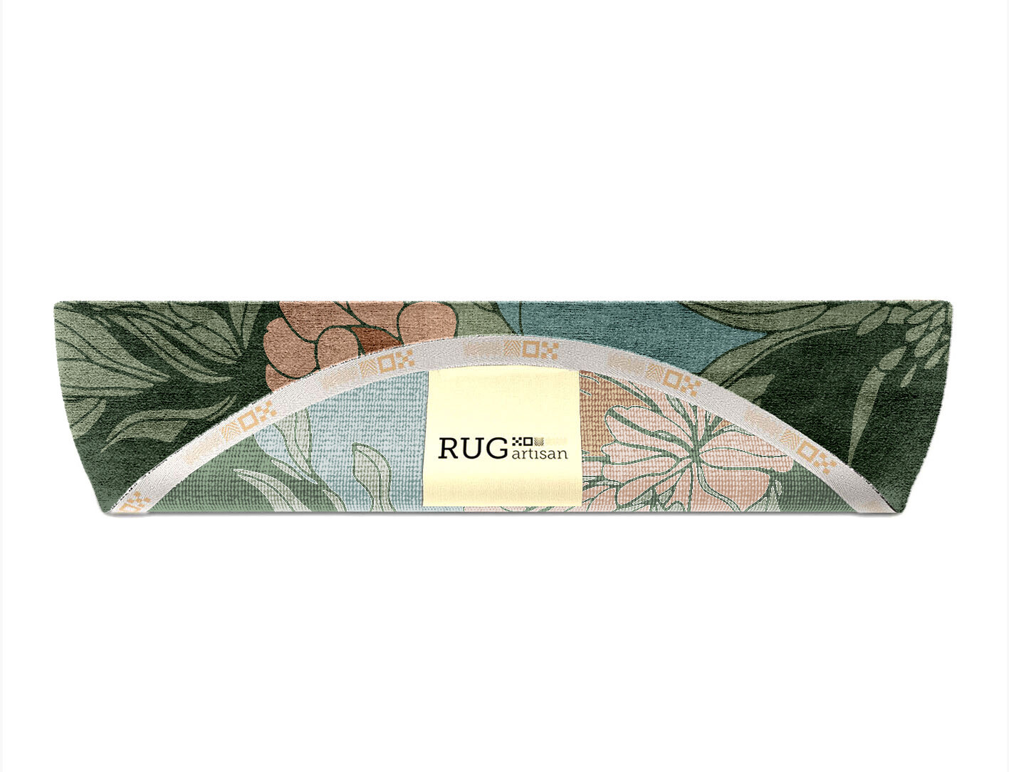 Bouvardia Field of Flowers Halfmoon Hand Knotted Bamboo Silk Custom Rug by Rug Artisan