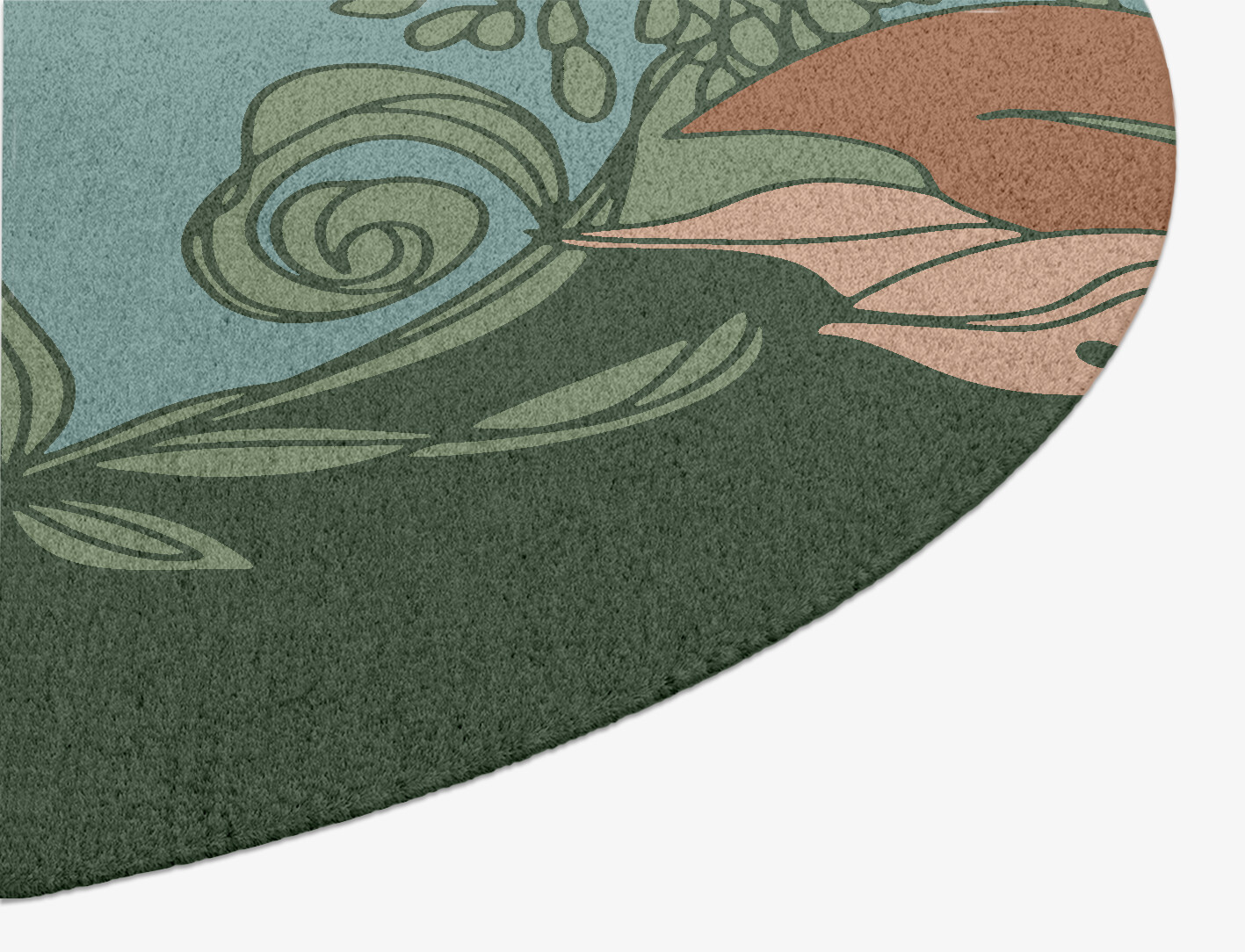 Bouvardia Field of Flowers Oval Hand Knotted Tibetan Wool Custom Rug by Rug Artisan