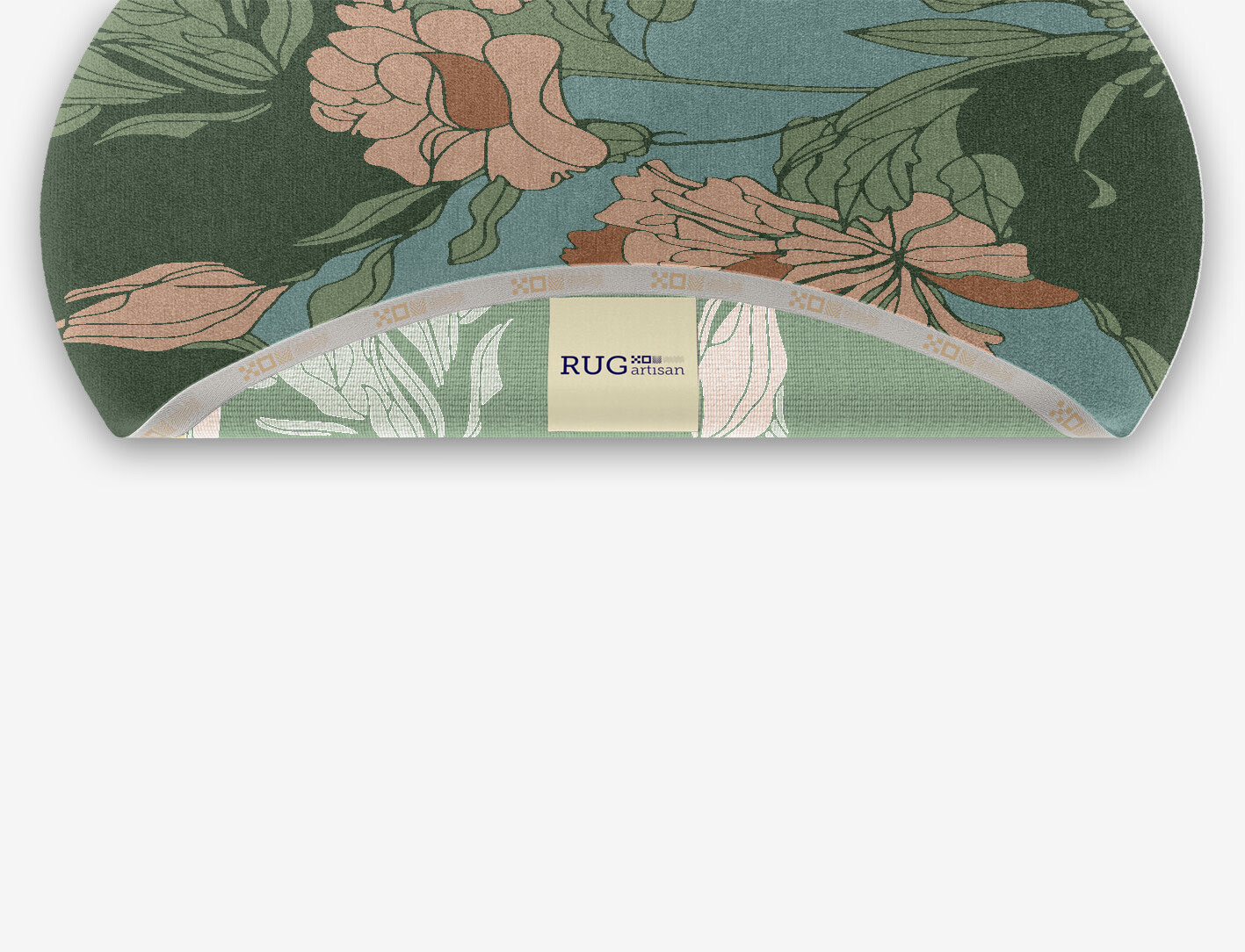 Bouvardia Field of Flowers Oval Hand Knotted Tibetan Wool Custom Rug by Rug Artisan