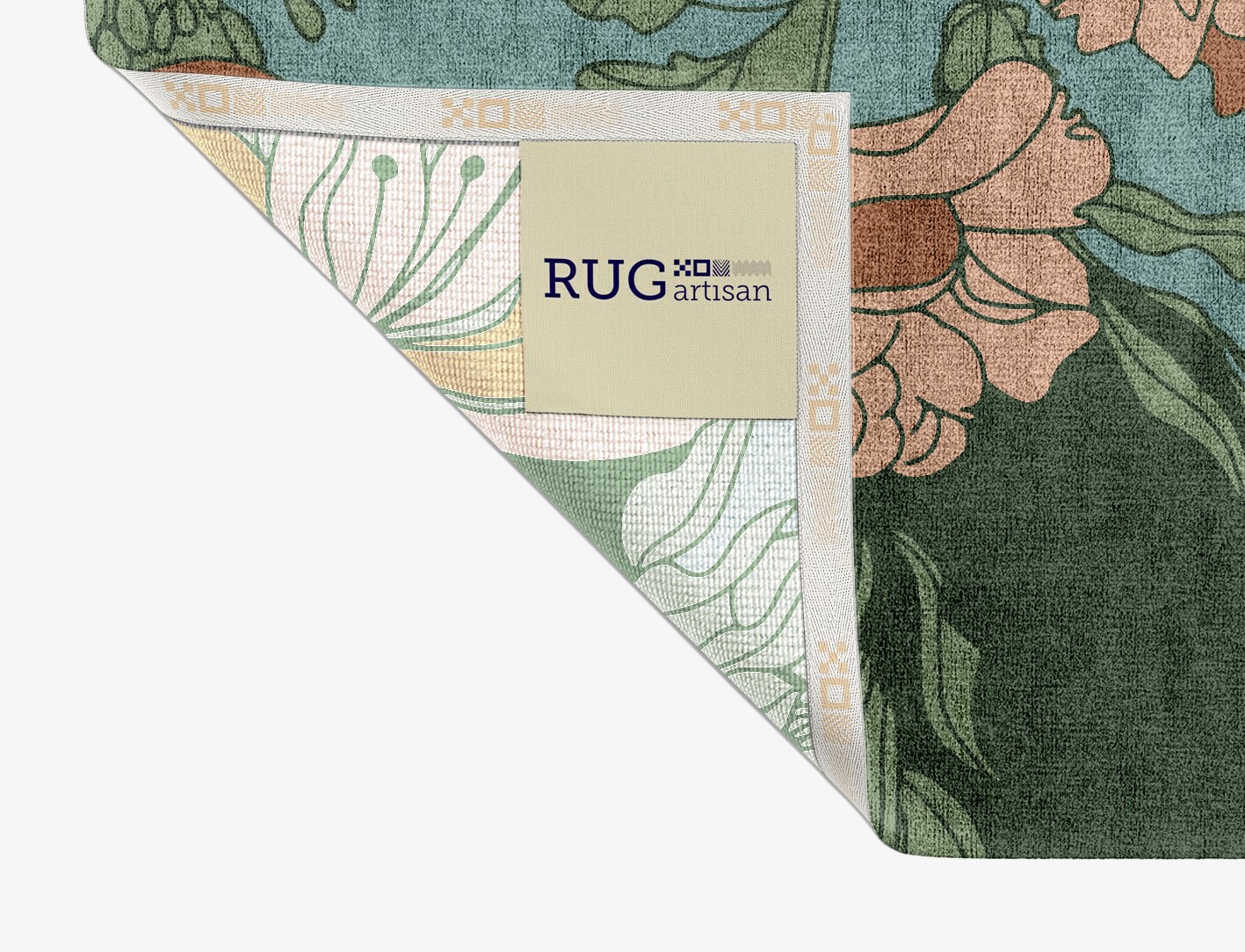 Bouvardia Field of Flowers Rectangle Hand Knotted Bamboo Silk Custom Rug by Rug Artisan