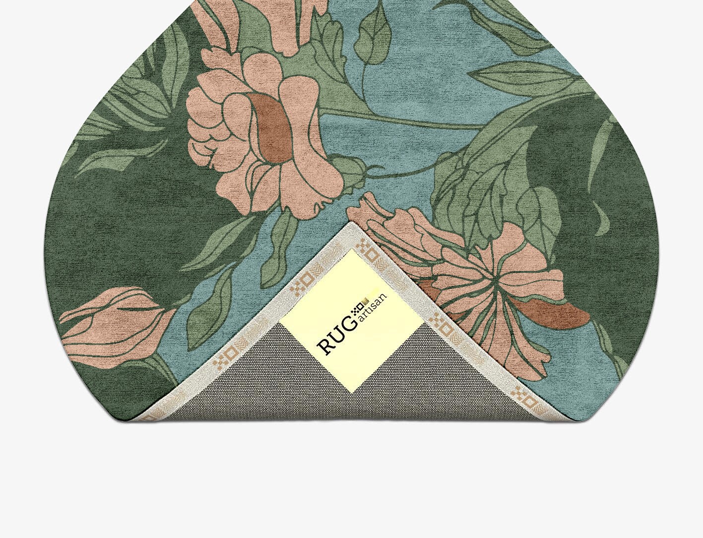 Bouvardia Field of Flowers Ogee Hand Tufted Bamboo Silk Custom Rug by Rug Artisan
