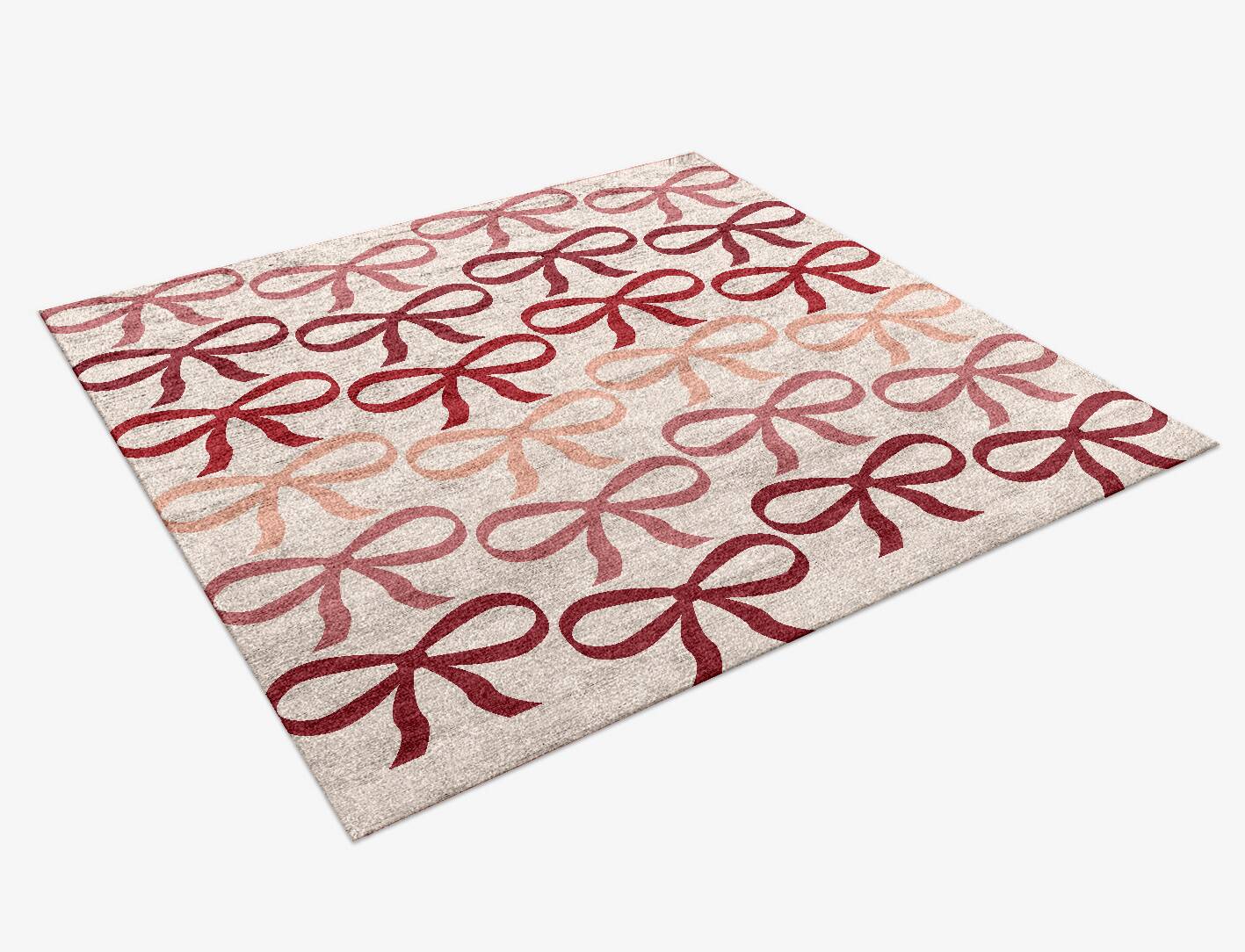 Bowled Kids Square Hand Knotted Bamboo Silk Custom Rug by Rug Artisan