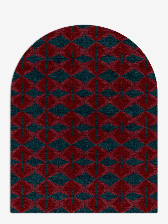 Bowties Modern Geometrics Arch Hand Knotted Tibetan Wool Custom Rug by Rug Artisan