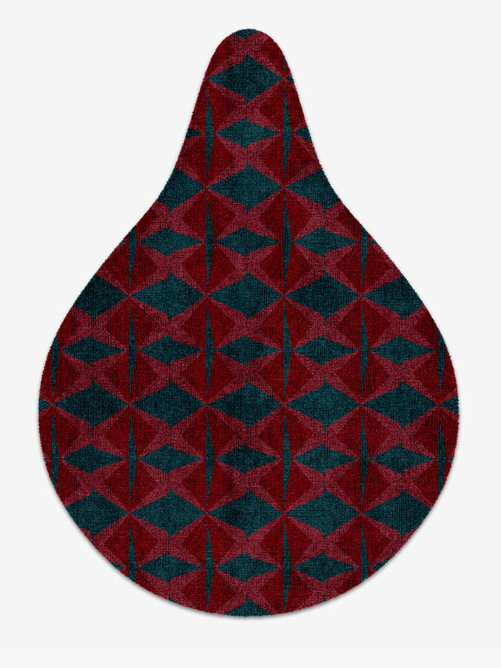 Bowties Modern Geometrics Drop Hand Knotted Bamboo Silk Custom Rug by Rug Artisan