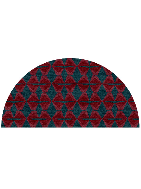 Bowties Modern Geometrics Halfmoon Hand Knotted Tibetan Wool Custom Rug by Rug Artisan
