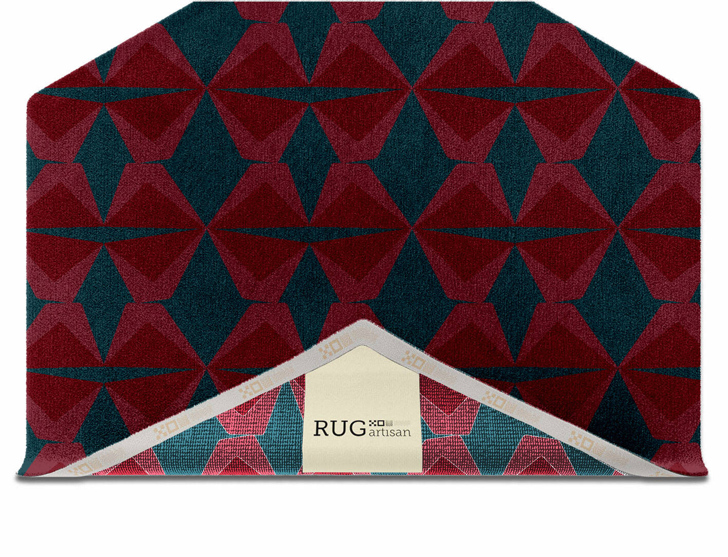 Bowties Modern Geometrics Hexagon Hand Knotted Tibetan Wool Custom Rug by Rug Artisan