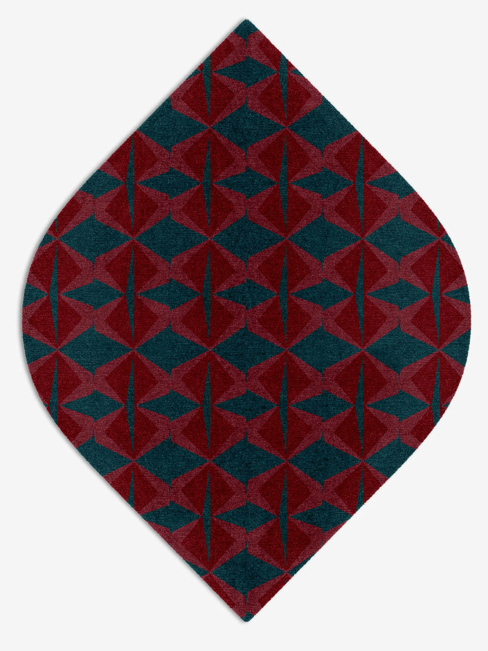 Bowties Modern Geometrics Ogee Hand Knotted Tibetan Wool Custom Rug by Rug Artisan