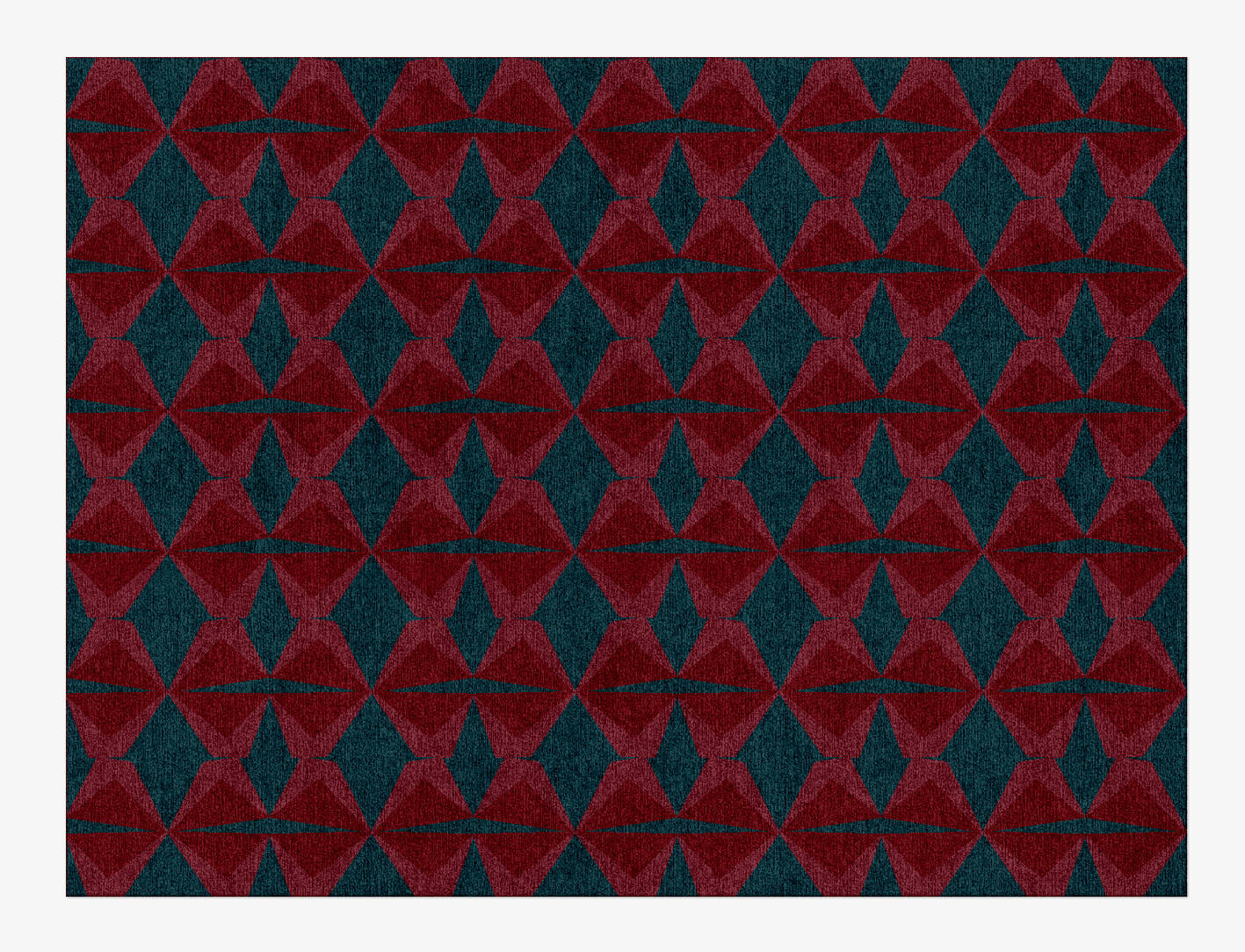 Bowties Modern Geometrics Rectangle Hand Knotted Tibetan Wool Custom Rug by Rug Artisan