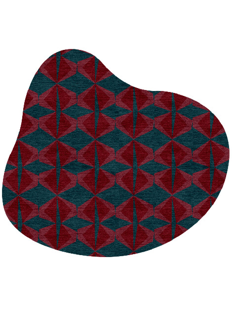 Bowties Modern Geometrics Splash Hand Knotted Tibetan Wool Custom Rug by Rug Artisan