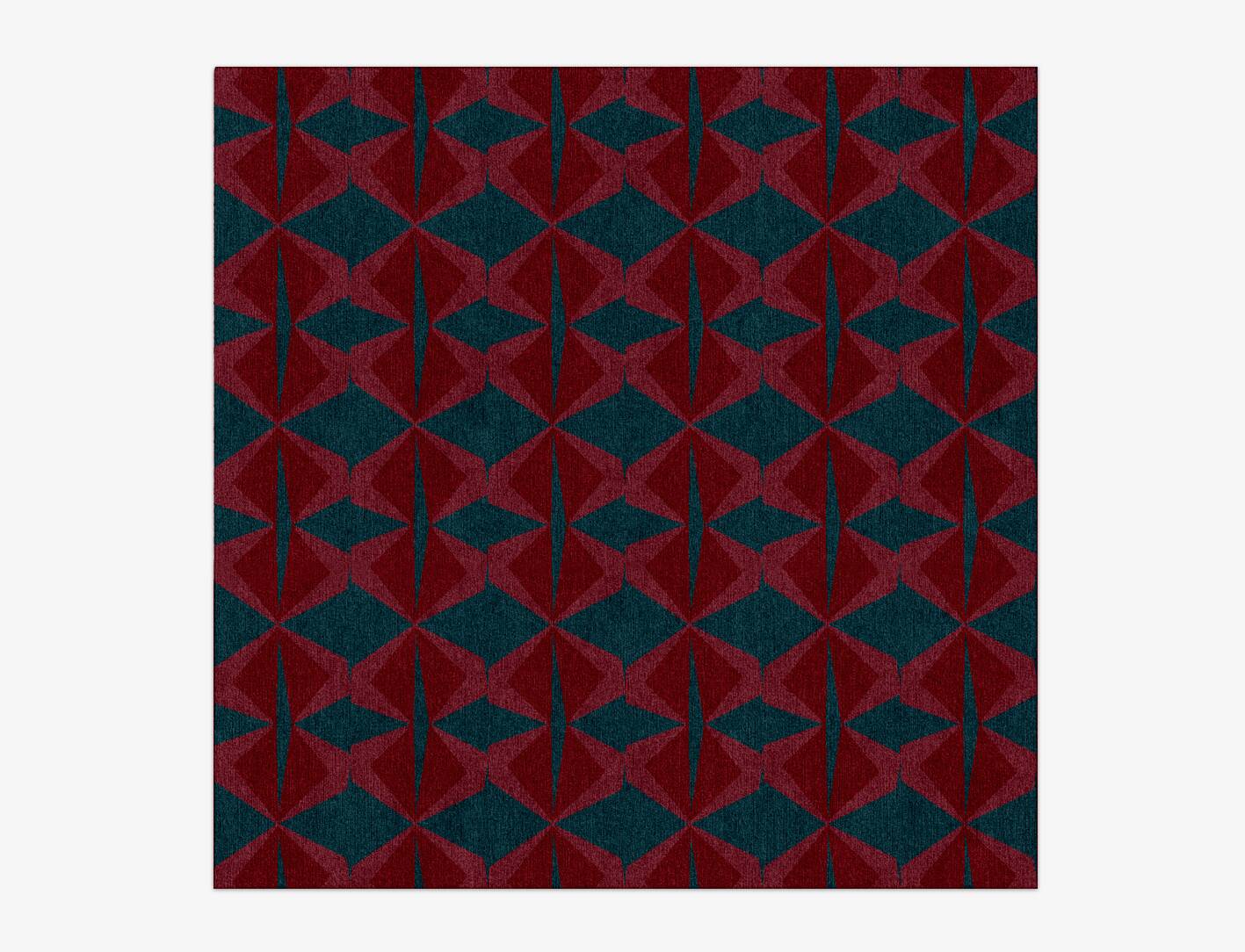 Bowties Modern Geometrics Square Hand Knotted Tibetan Wool Custom Rug by Rug Artisan