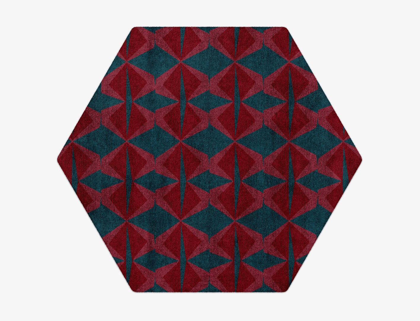 Bowties Modern Geometrics Hexagon Hand Tufted Bamboo Silk Custom Rug by Rug Artisan