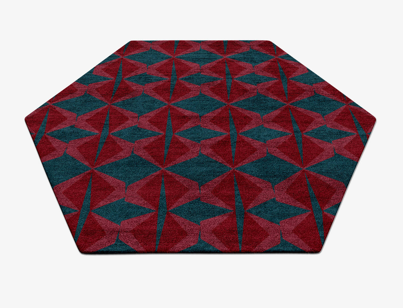 Bowties Modern Geometrics Hexagon Hand Tufted Bamboo Silk Custom Rug by Rug Artisan