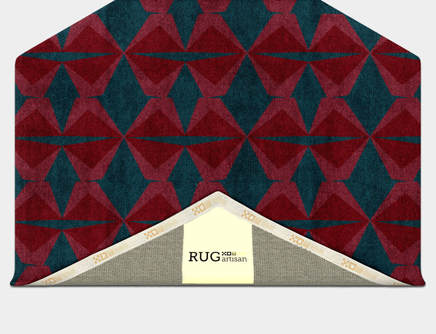 Bowties Modern Geometrics Hexagon Hand Tufted Bamboo Silk Custom Rug by Rug Artisan