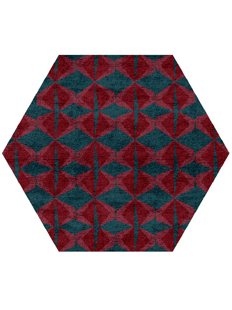 Bowties Modern Geometrics Hexagon Hand Tufted Bamboo Silk Custom Rug by Rug Artisan