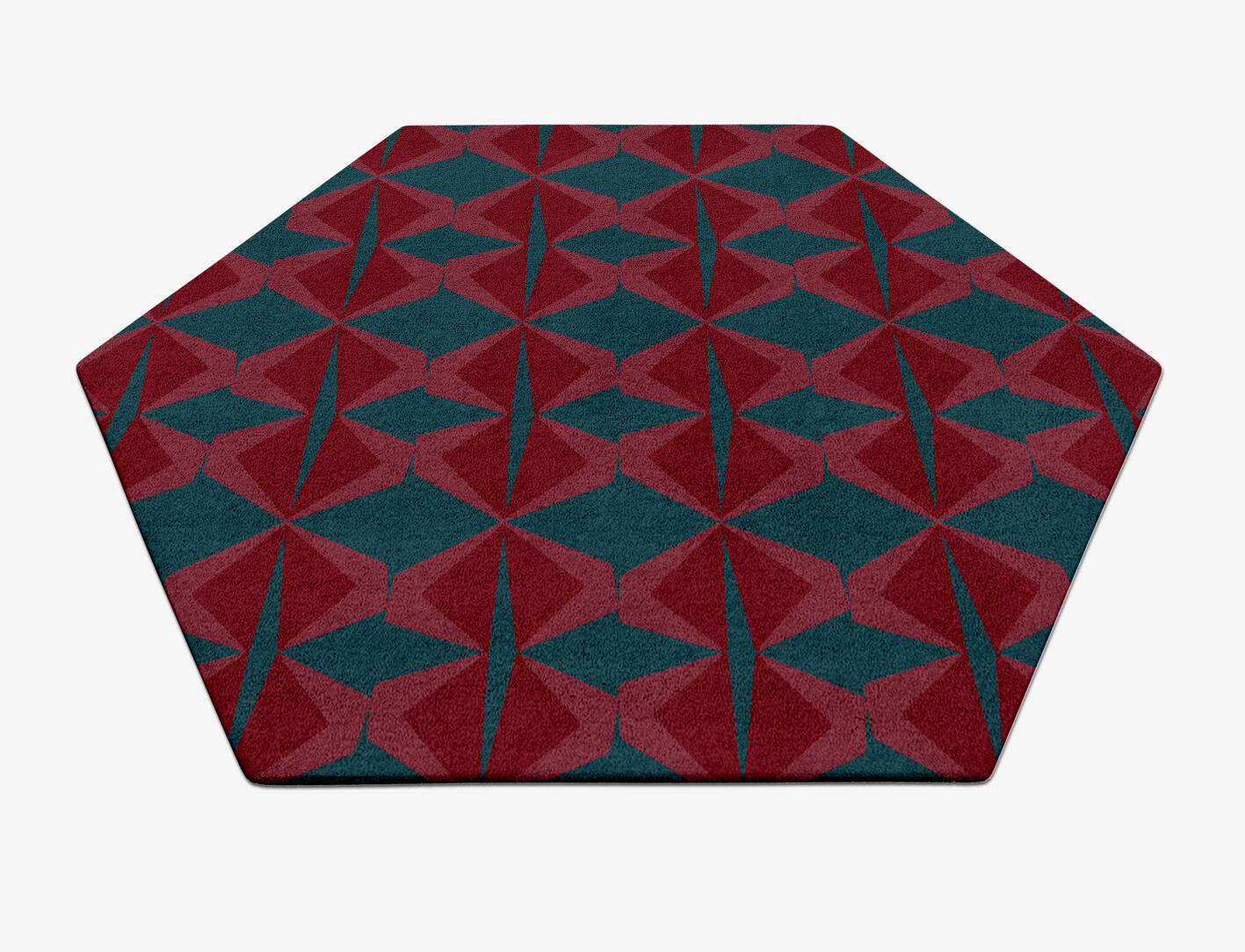 Bowties Modern Geometrics Hexagon Hand Tufted Pure Wool Custom Rug by Rug Artisan