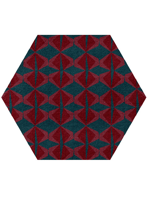 Bowties Modern Geometrics Hexagon Hand Tufted Pure Wool Custom Rug by Rug Artisan