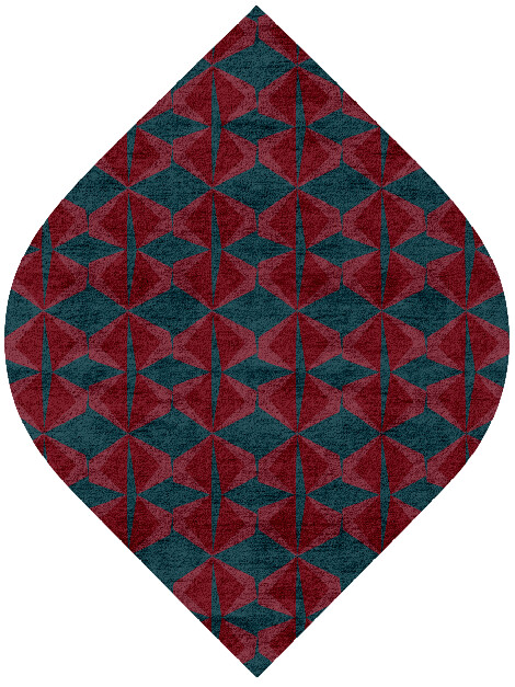 Bowties Modern Geometrics Ogee Hand Tufted Bamboo Silk Custom Rug by Rug Artisan