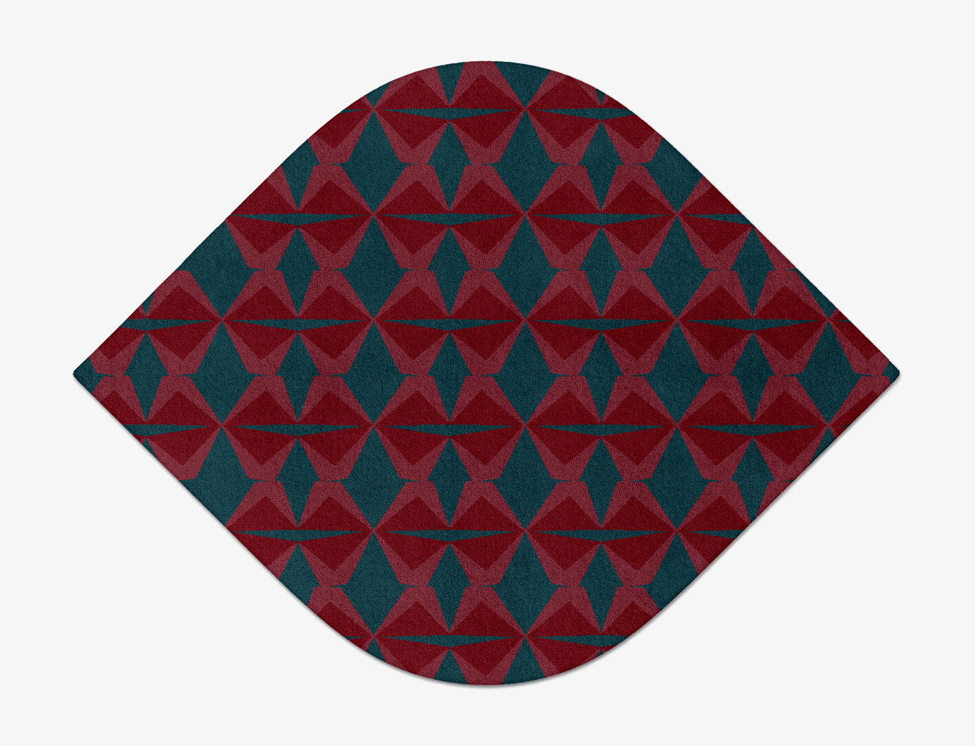 Bowties Modern Geometrics Ogee Hand Tufted Pure Wool Custom Rug by Rug Artisan