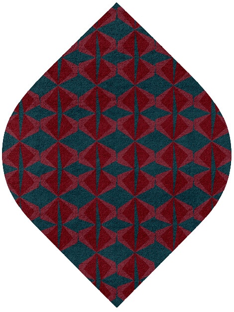 Bowties Modern Geometrics Ogee Hand Tufted Pure Wool Custom Rug by Rug Artisan