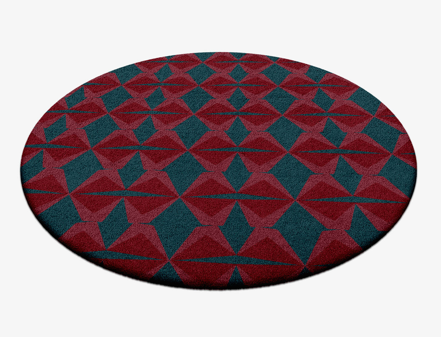Bowties Modern Geometrics Round Hand Tufted Pure Wool Custom Rug by Rug Artisan