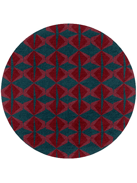 Bowties Modern Geometrics Round Hand Tufted Pure Wool Custom Rug by Rug Artisan