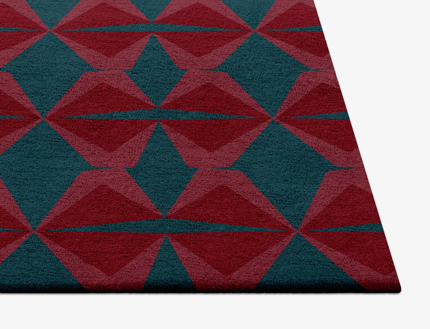 Bowties Modern Geometrics Square Hand Tufted Pure Wool Custom Rug by Rug Artisan