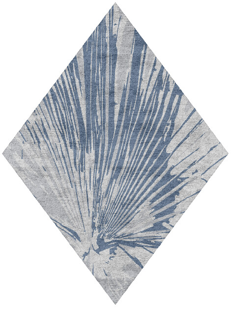 Bract Cerulean Diamond Hand Tufted Bamboo Silk Custom Rug by Rug Artisan